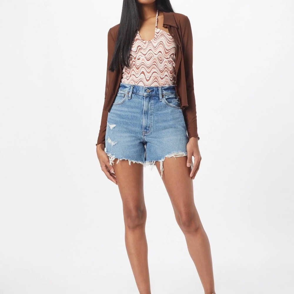 Abercrombie & Fitch The 4” Mom Short High Rise size 26